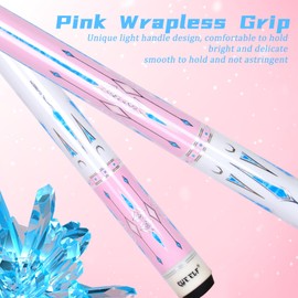 CUEELF Pink Pool Cue Stick 58inches Canadian Maple Billiard Cue Sticks Professional Pool Stick Gifts for Women and Ladies (Pink+Blue, 20 oz)