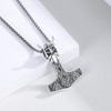 Twoowl Celtic Mjolnir Necklace 925 Sterling Silver Thor Hammer Necklace