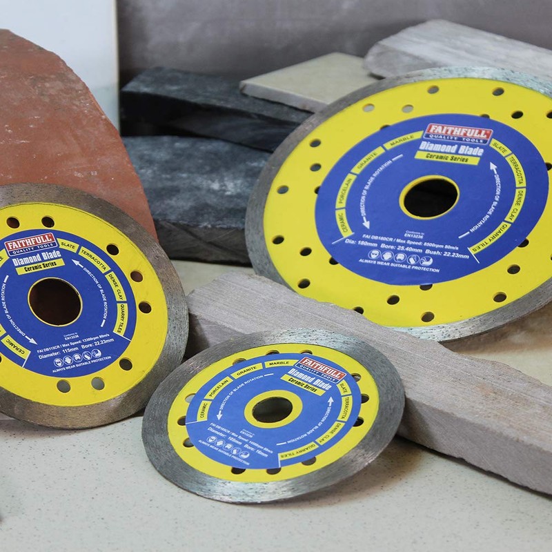 Faithfull FAIDB180CR Marble, Ceramic, Granite, Slate, Terracotta Tile Diamond Cutting