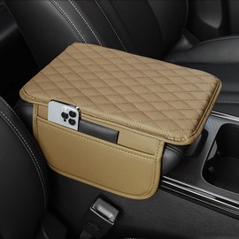 STHIRA® Upgraded Car Armrest Durable Comfortable Car Armrest Cushion Pad Microfiber Armrest Cushion with Storage Pouches Car Arm Rest Universal Fit for SUVs & Cars 20 * 30.8CM