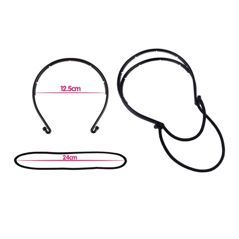 2PCS Hair Hoop Band Headband With Double Elastic Hair Hoop