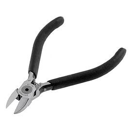 Compact PCB Side Cutters with Hardened Carbon Steel Jaws. Made in Japan. ENGINEER nsx-04, Black