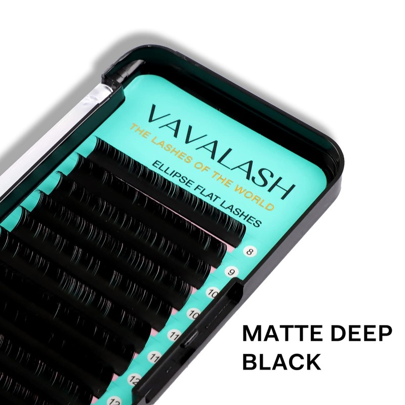 Ellipse Eyelash Extensions 0.2mm D Curl 14mm Flat Eyelash Extension