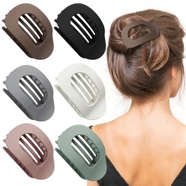 TZEKING 6 Piece Women's Hair Clips, Non-Slip Hair Clips, Ultra-Resistant Hair Accessory, Matte and Strong Hold for Long, Thick and Curly Hair