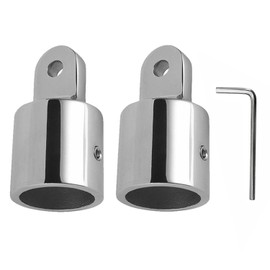 METRAXION Stainless Steel 316 Bimini Top Cap External Eye End 2 Pcs 7/8 inch Marine Grade Boat Bimini Top Hardware Fittings Round Tube Canopy Parts with L Shape Hex Key