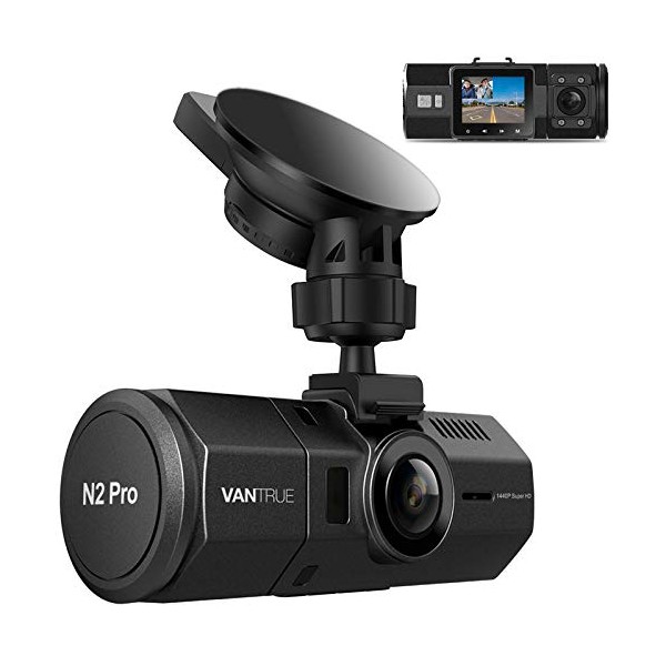 Vantrue N2 Pro Uber Dual 1080P Dash Cam, 2.5K 1440P Front Dash Cam, Front and Inside Car Dash Camera with Infrared Night Vision, 24hr Motion Detection Parking Mode, Accident Record, Support 256GB max