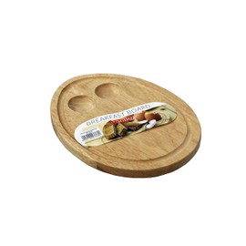 apollo THE HOUSEWARES BRAND Breakfast Board Egg Holder, Dippy Eggs, Hevea Wood, Size 18x24cm, Natural, Brown