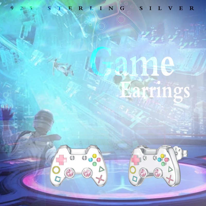 Gamer Earring Sterling Silver Game Controller Stud Game Lover Jewelry