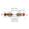 QWORK 4-8 AWG In-line Fuse Holder with 60A AGU Fuses