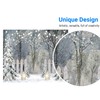 Funnytree 10x8FT Winter Photography Backdrop Glitter Snowy Forest Pine Tree