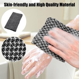 2er-Satz Extra langer Peeling-Waschlappen,Peeling-Handtuch,Extra Lang Exfoliating Waschlappen,Extra langes Körperpeeling-Handtuch,Peeling-Massage Tiefenreinigung obersten Hautschicht, Männer Frauen