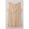 Cervin 100% Cotton Smooth Knit Bra Tank Top Beige L