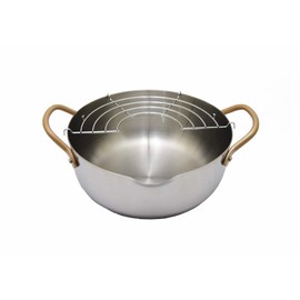 IH Compatible Stainless Steel Tempura Pot "Mirikyu" 7.9 inches (20 cm)