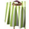 Fabric Textile Products | Lime and White Stripe Tablecloth |