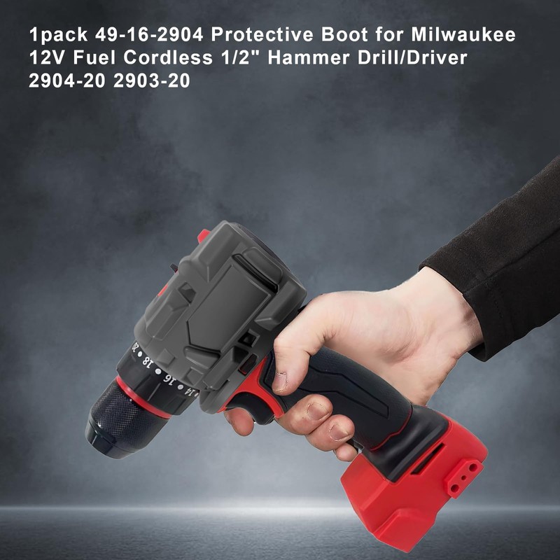 1-Pack Protective Boot for Milwaukee 12V Fuel Cordless 1/2" Hammer
