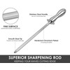 Victhur Honing Steel Kitchen Knife Sharpener Rod 12 Inch Sharpening