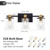 stambord 3 Light Bathroom Vanity Light, Black and Gold Light