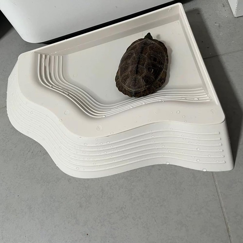 Reptile Ramp Water Bowl Dish Reptile Bathing Pool Feeding Dish