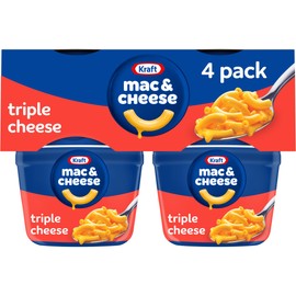 Kraft Triple Cheese Macaroni & Cheese Easy Microwavable Dinner (24 Pack, 2.05 oz Cups)