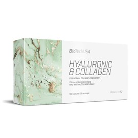 BioTechUSA Hyaluronic&Collagen, Food Supplement Capsules containing Collagen, hyaluronic Acid, Vitamins and Amino acids, 120 caps