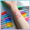 Sirena Set de 16 Plumas para Arte Corporal con Glitter