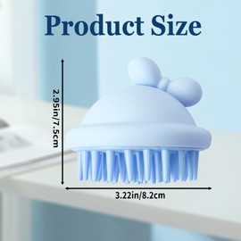 Dancepanda Scalp Scrubber,Silicone Scalp Massager Hair Growth,Head Massager Scalp Brush
