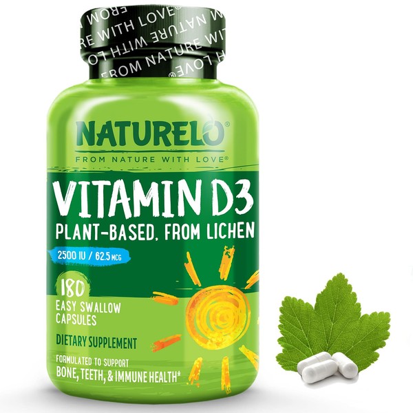 NATURELO NATURELO Vitamin D - 2500 IU - Plant Based