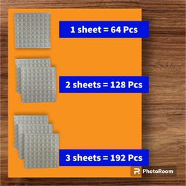 Generic Rubber Bumpers for Cabinet Doors, Clear Pads Used as feet for Furniture, 192 dots Clear self-Adhesive, Rubber Door, Drawers and Furniture Stopper