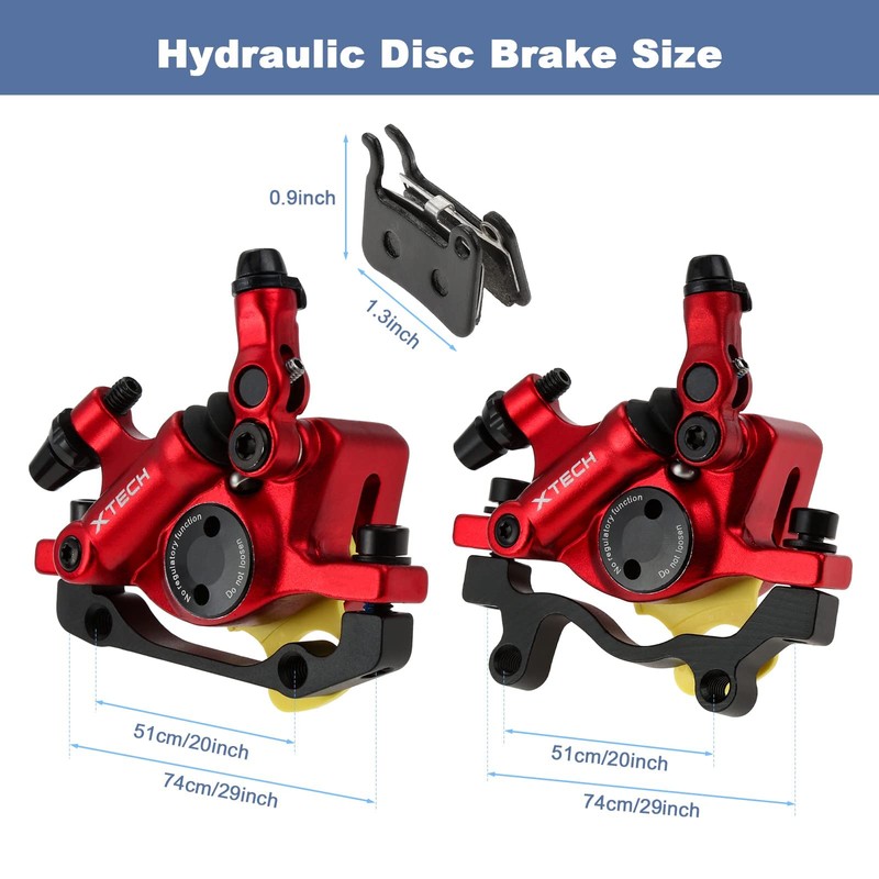 Mgoodoo MTB Hydraulic Disc Brake Set, Bicycle Disc Brake Sets