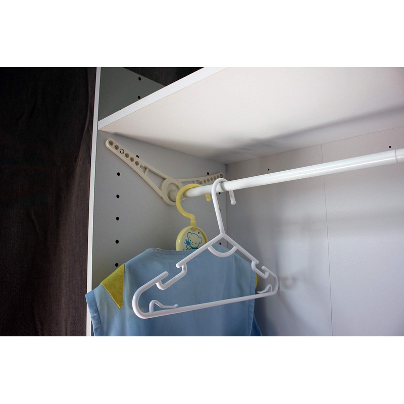 TEKTEK Color Box Secures the Rod to a Hanger Rack