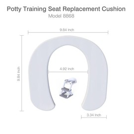 Toilet Seat Cushion with Soft Anti-Cold Padded Seat ONLY for SKYROKU 8868 Potty Training Toilet Replacement (Milky White)