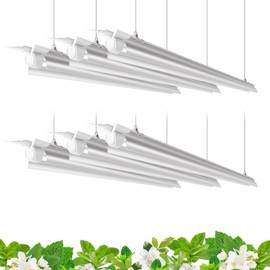 Barrina Barrina Plant Grow Light, 4FT 5000K Full Spectrum White, 252W(6 x 42W), T8 LED Grow Light, Growing Lamp Fixture, Plant Light for Indoor Plant, 6-Pack