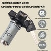 Ignition Switch Lock Cylinder & Door Lock Cylinder Set Compatible