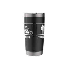 Recumbent Bike Your Son My Son Mom Funny Recumbent Bicycle Stainless Steel Insulated Tumbler
