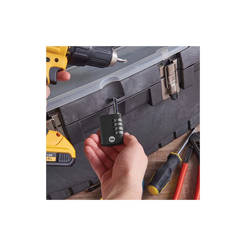 Yale 2 Pack 4 Digit Combination Lock Outdoor Waterproof Padlock