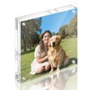 Vowcarol Acrylic 5x5 Picture Frame, Clear Two Sided Display, Free