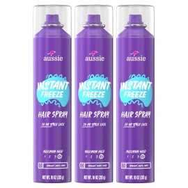 Aussie Instant Freeze Hair Spray For Extreme Hold, Infused With Jojoba