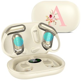 AI Language Translation Earbuds, Gifts for Mom Women Wife Mothers Day, Wireless Bluetooth Earbuds with 144 Languages, Real Time Translation Devices fit iOS and Android, Cream-A