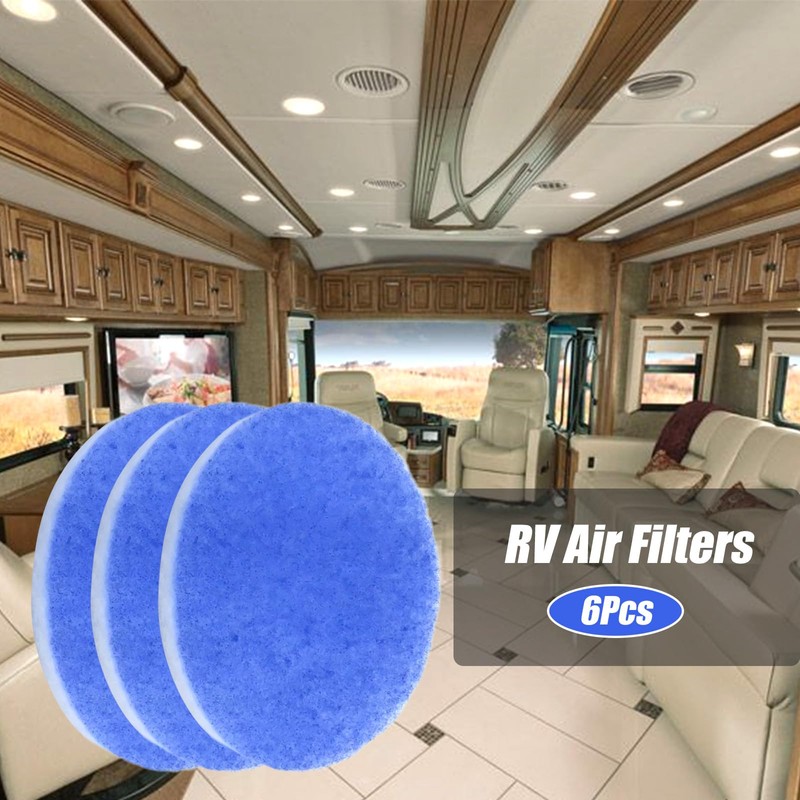 Hoypeyfiy 6 or 12Pcs 5.25 Inches RV Air Filter, Round