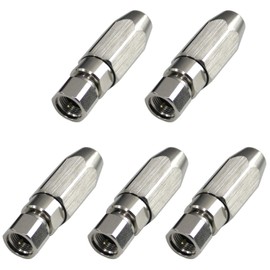[Fuji Parts] Antenna Contact Plug for 5C Waterproof F-Type Contact Plug (With Pin) For 5C F-Type Contact Plug For Coaxial Cable/F-5FB-15 [Pack of 5]