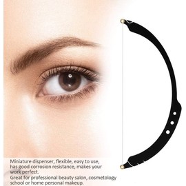 Mapeador de cejas con cuerdas, Cadena/regla de marcado simétrica de dibujo de cejas, Regla de marcador de línea de microblading Herramienta de medición del tatuaje de cejas con 10 piezas de líneas de (Negro)