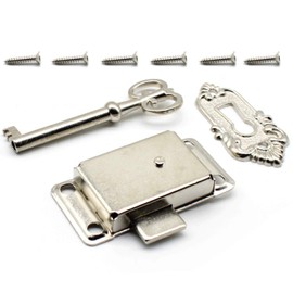 LBTODH Silver Antique Lock with Mounting Screws