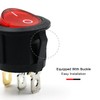 Red Light SPST 3-Pin ON/Off Round Boat Rocker Switch AC