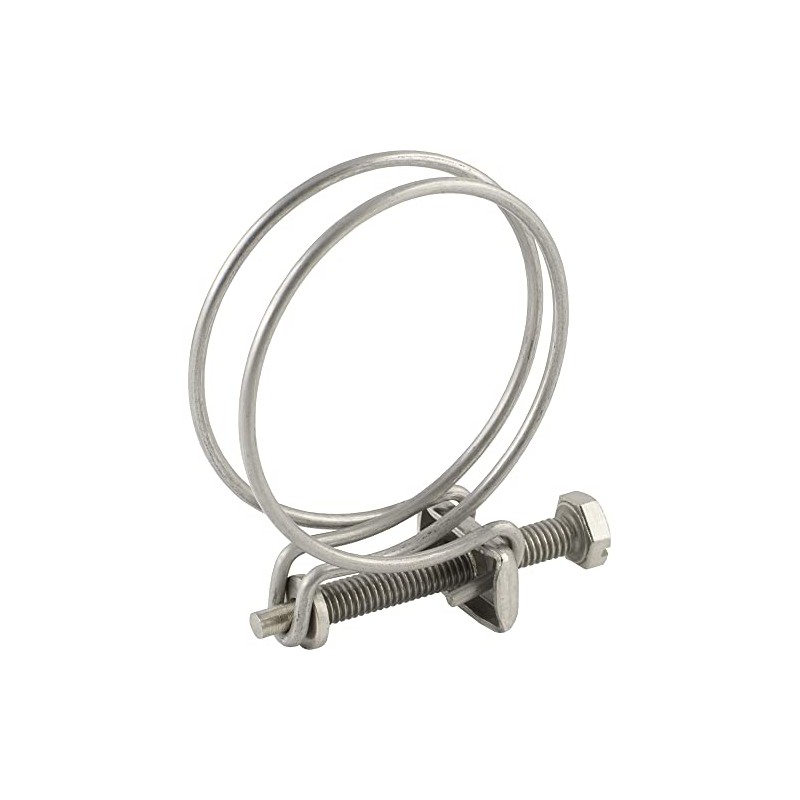 Wire hose clamps for attaching hoses with spiral insert, spiral