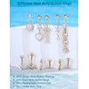 LOLIAS 11PCS Gold Belly Button Rings Dangle Stainless Steel Belly