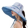 Womens Sun Hats Wide Brim Reversible Floral Beach Bucket Hats