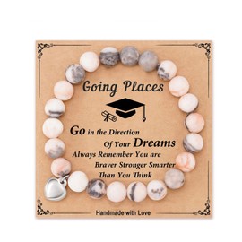 Graduation Gifts for Her Him Graduation Compass Bracelet Class of 2024 Decorations Crystal Charm Bracelets Inspirational College Graduation Gift for Girls