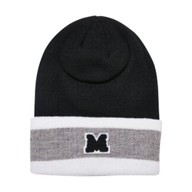 Urban Classics Unisex College Team Package and Scarf Beanie Hat, Black/Heather Grey/White