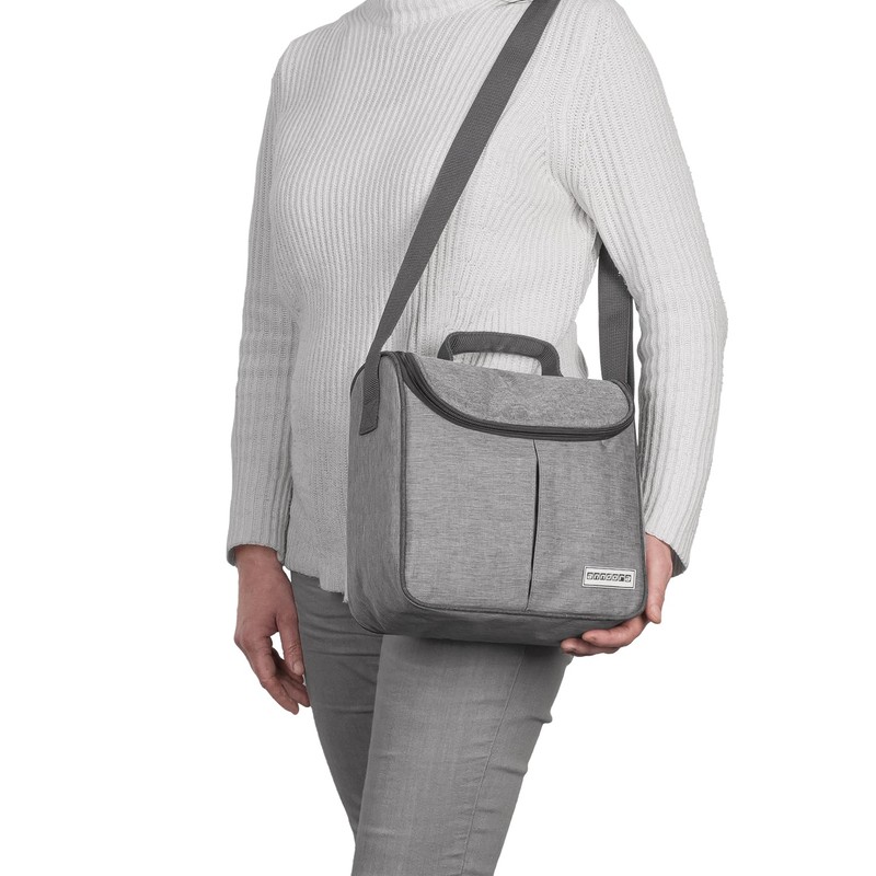 anndora Mini Cool Bag 4 Litres Light Grey Lunch Bag