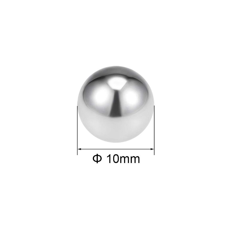 sourcing map 10mm Bearing Balls 304 Stainless Steel G100 Precision